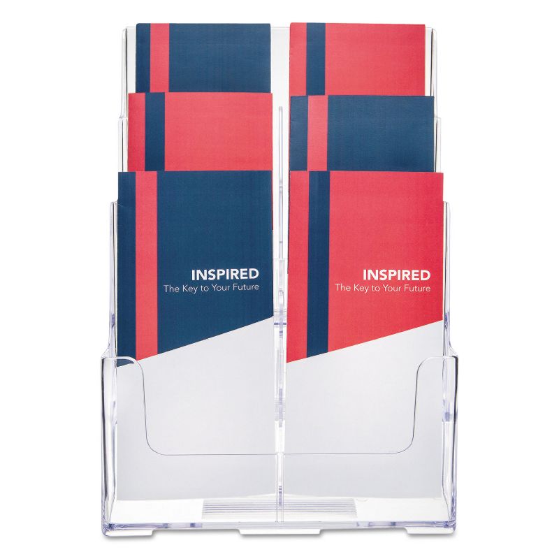Deflecto Multi Compartment DocuHolder Six Compartments 9 5/8w x 6 1/4d x 12 5/8h Clear 77401