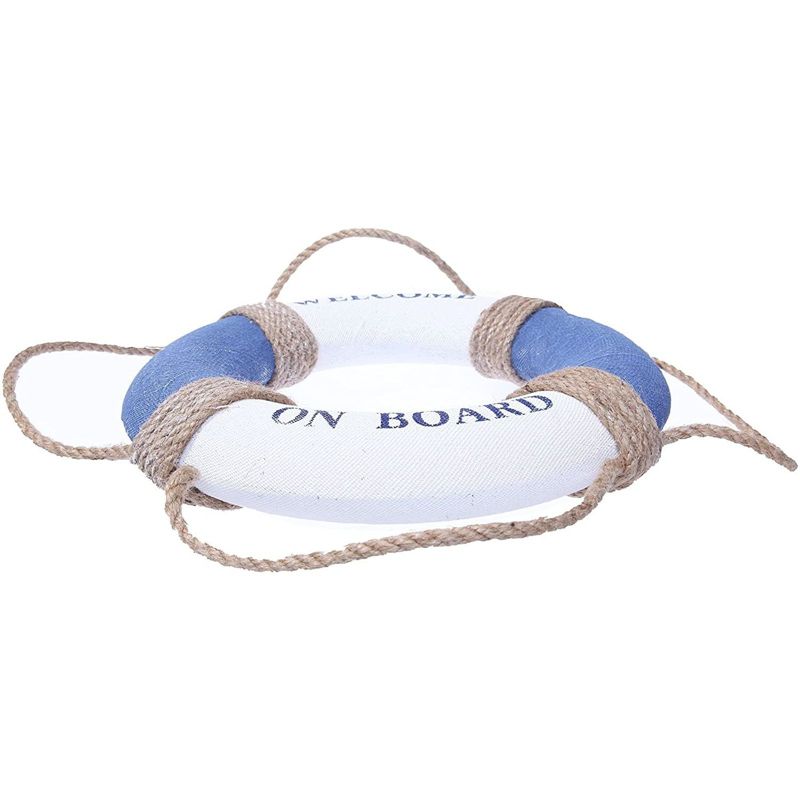 Juvale Life Ring Welcome on Board, Life Ring Swim Tube, Nautical Wall Decor, 12.5"