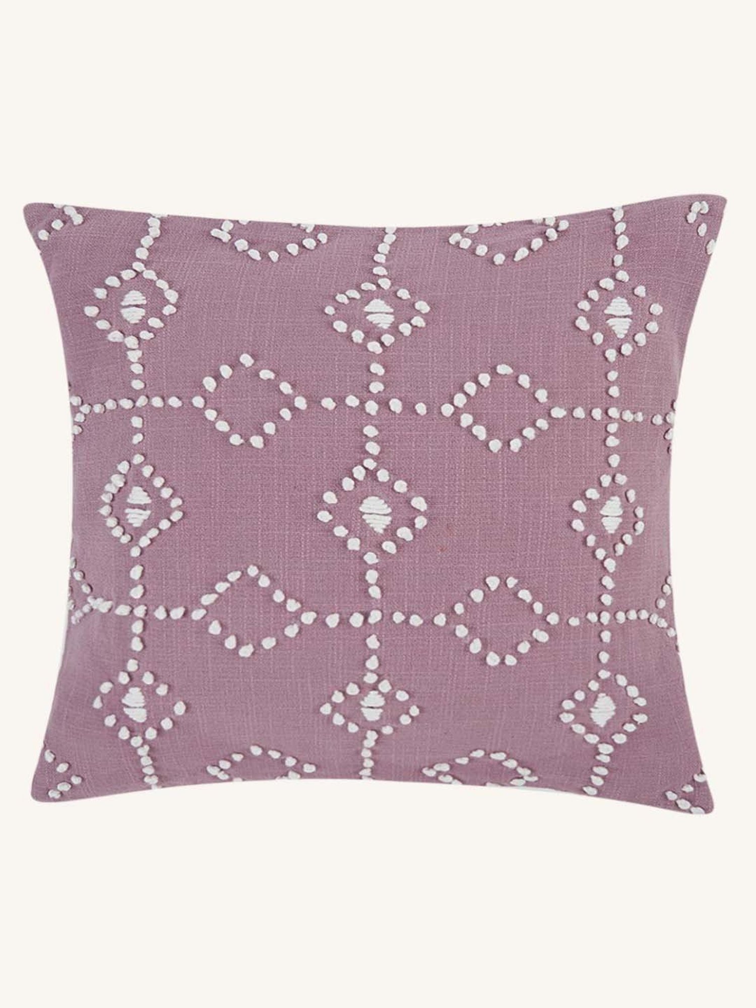 Living Scapes by Pantaloons Purple Cotton Cushion Cover