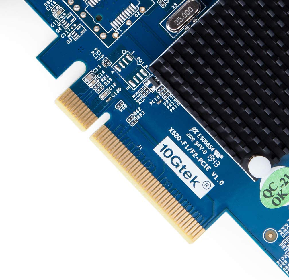 10Gb PCI-E NIC Network Card, Single SFP+ Port, PCI Express Ethernet LAN Adapter Support Windows Server/Linux/VMware, Compare to Intel X520-DA1