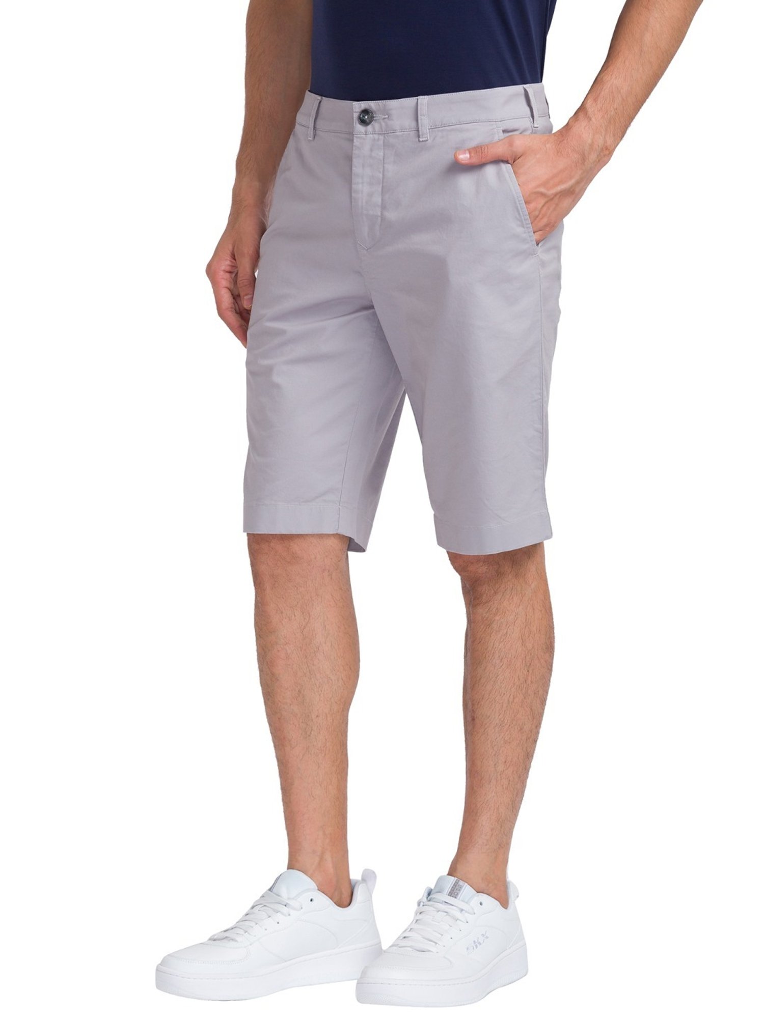 ColorPlus Grey Contemporary Fit Shorts