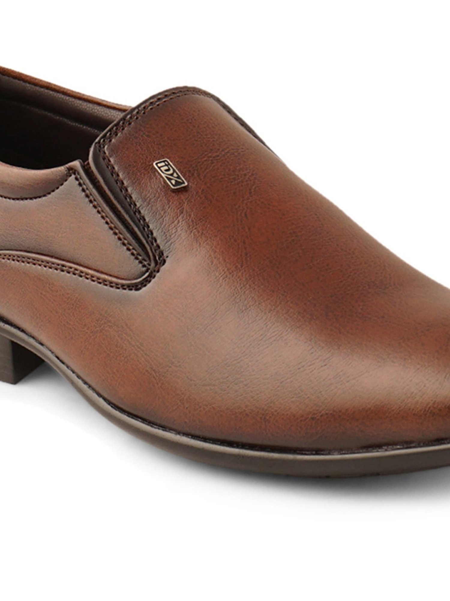 ID Men's Tan Formal Slip-Ons