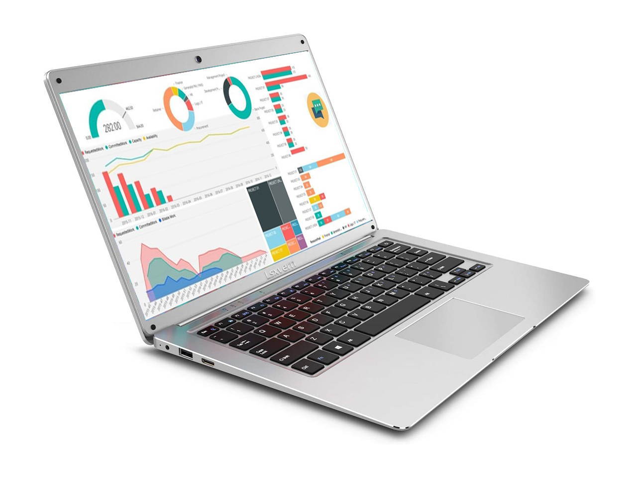 Lsxvern PO1 14.1" Laptop Computer PC 6GB DDR3 RAM 64G Emmc + 256G SSD Rom Intel celeron J3355(Up to 2.5GHz) Windows 10 Home 1920*1080 IPS FHD Screen Office Work Notebook