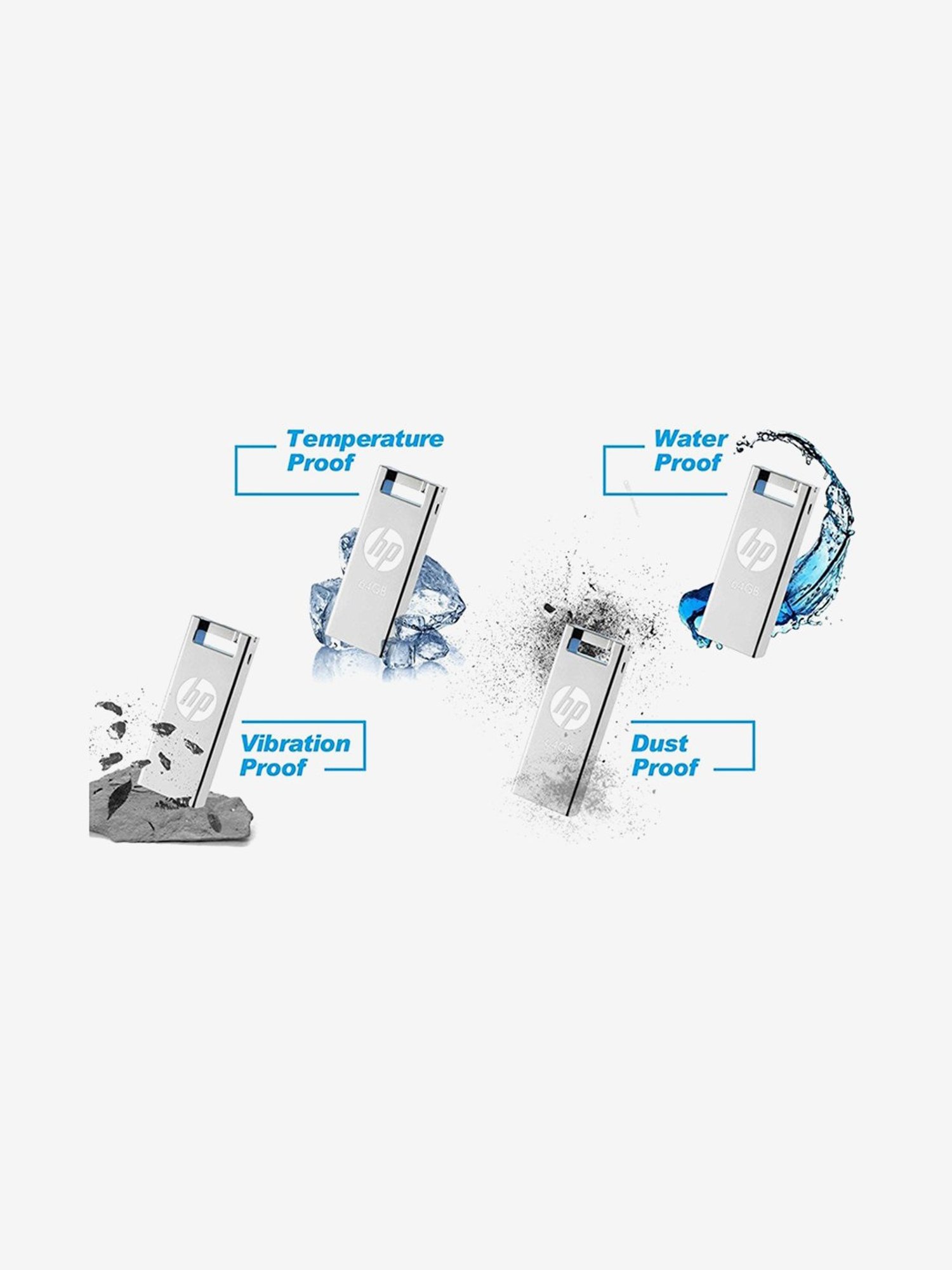 HP V295W 64 GB USB 2.0 Flash Drive (Silver)