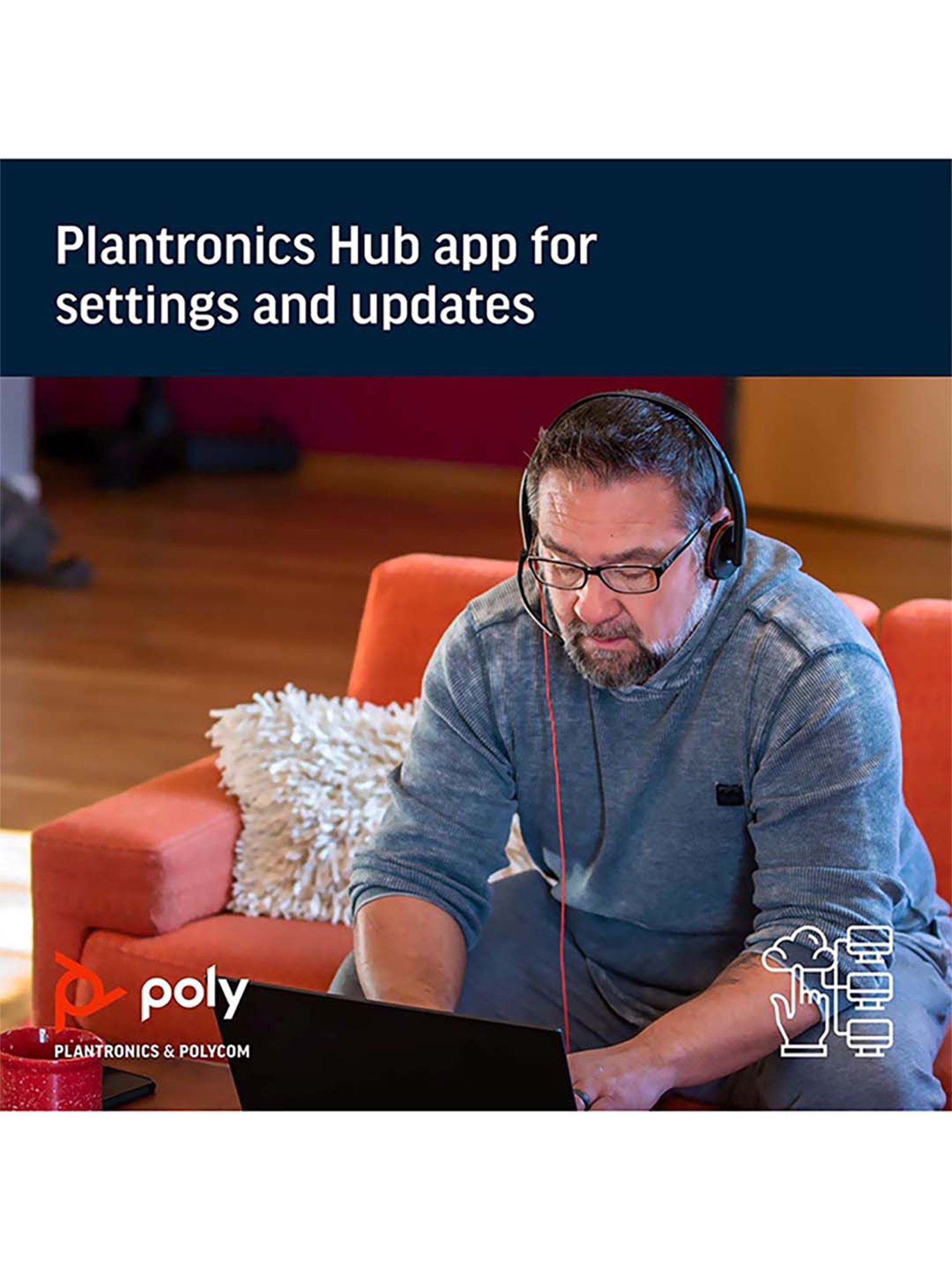 Poly Blackwire 3220 209745-22 Wired Headphone with Microphone (Black)