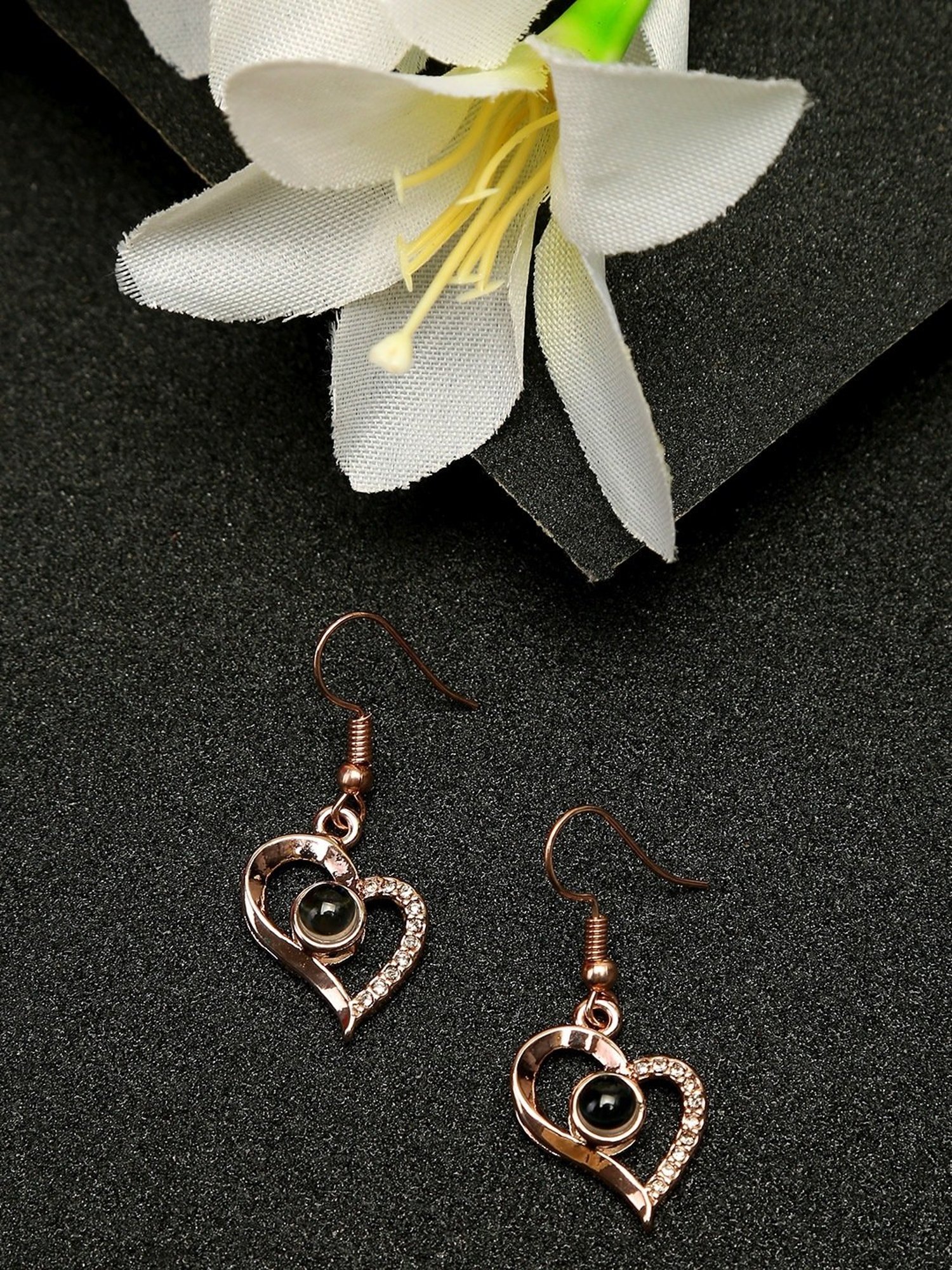 YouBella Contemporary Golden Golden Drop Earrings for Women