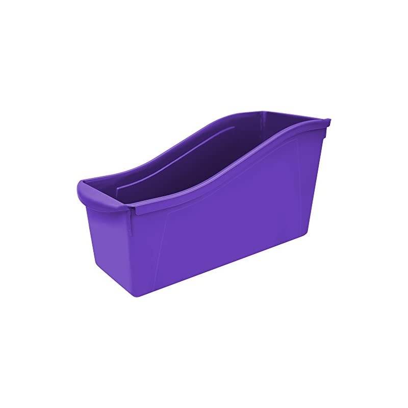 Large Book Bin, 14.3 x 5.3 x 7 Inches, Purple, Case of 6 (71103U06C)