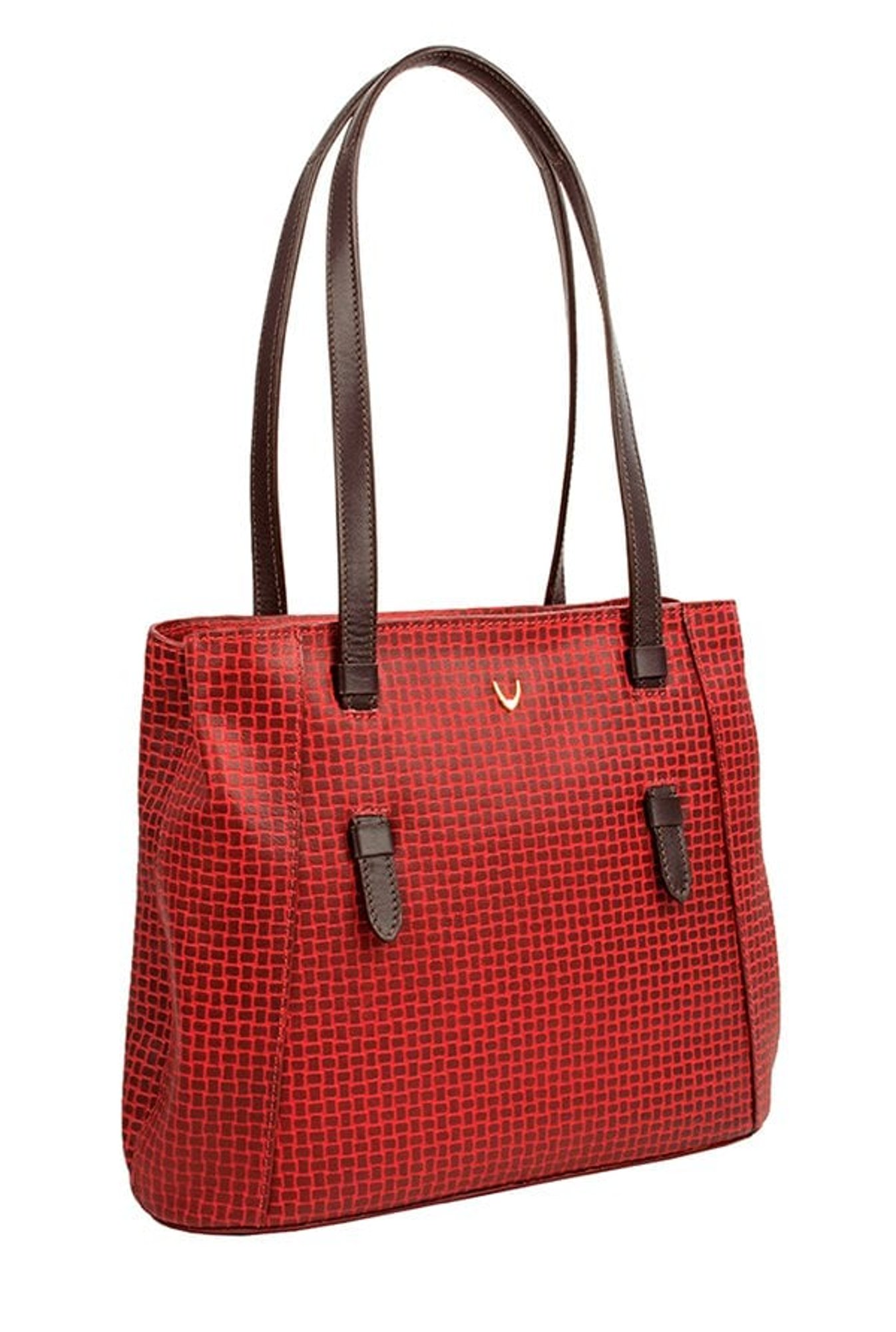 Hidesign SB Leandra 2 Red Textured Leather Shoulder Bag