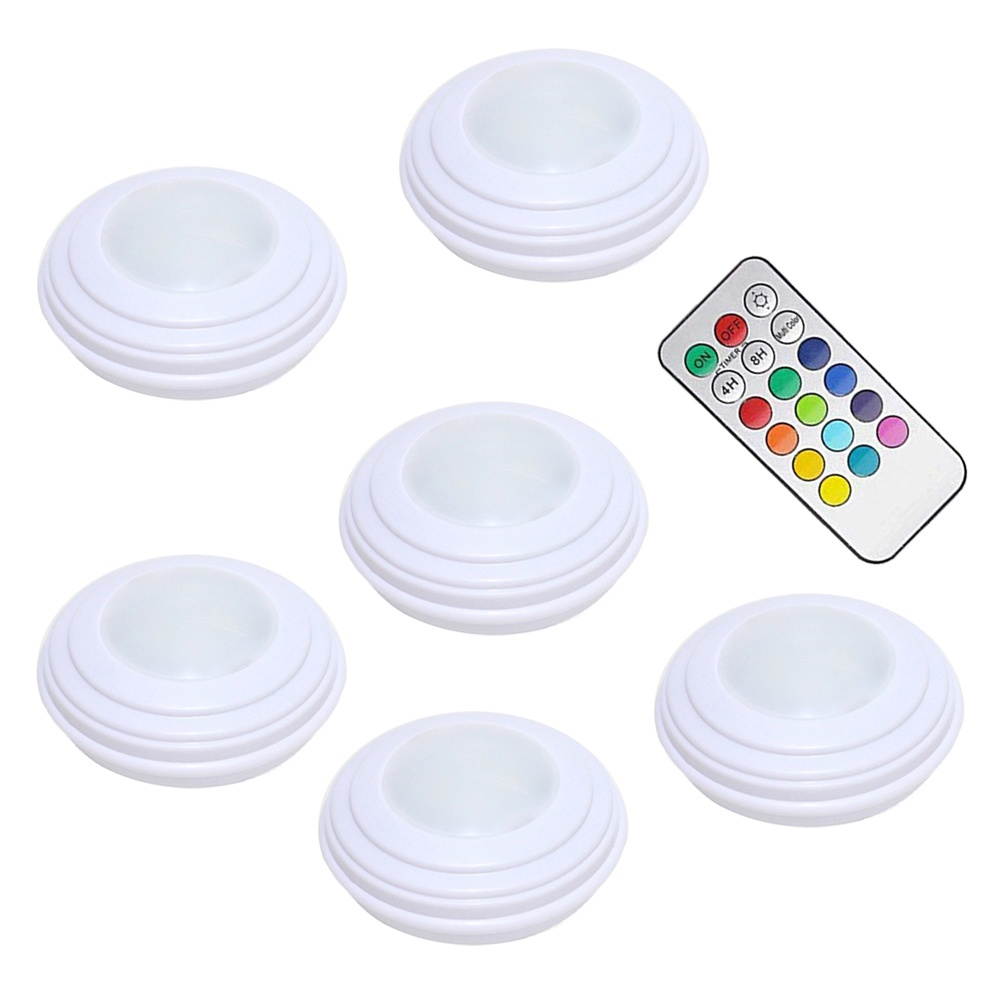 LED Touch Sensor Lights Set Wireless Bedside Night Lamp Closet Light for Cloakroom Bedroom Kitchen (1 with 6 Lights)