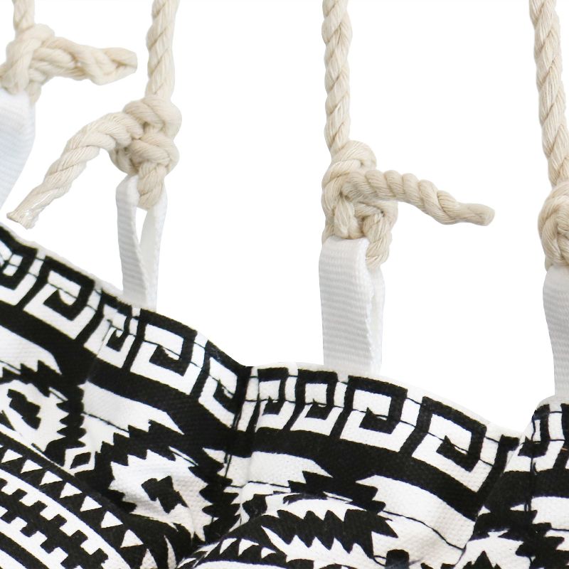 Sunnydaze Outdoor Polycotton Fabric Padded Hanging Hammock Chair with Hardwood Spreader Bar - Ancient Tribal Print