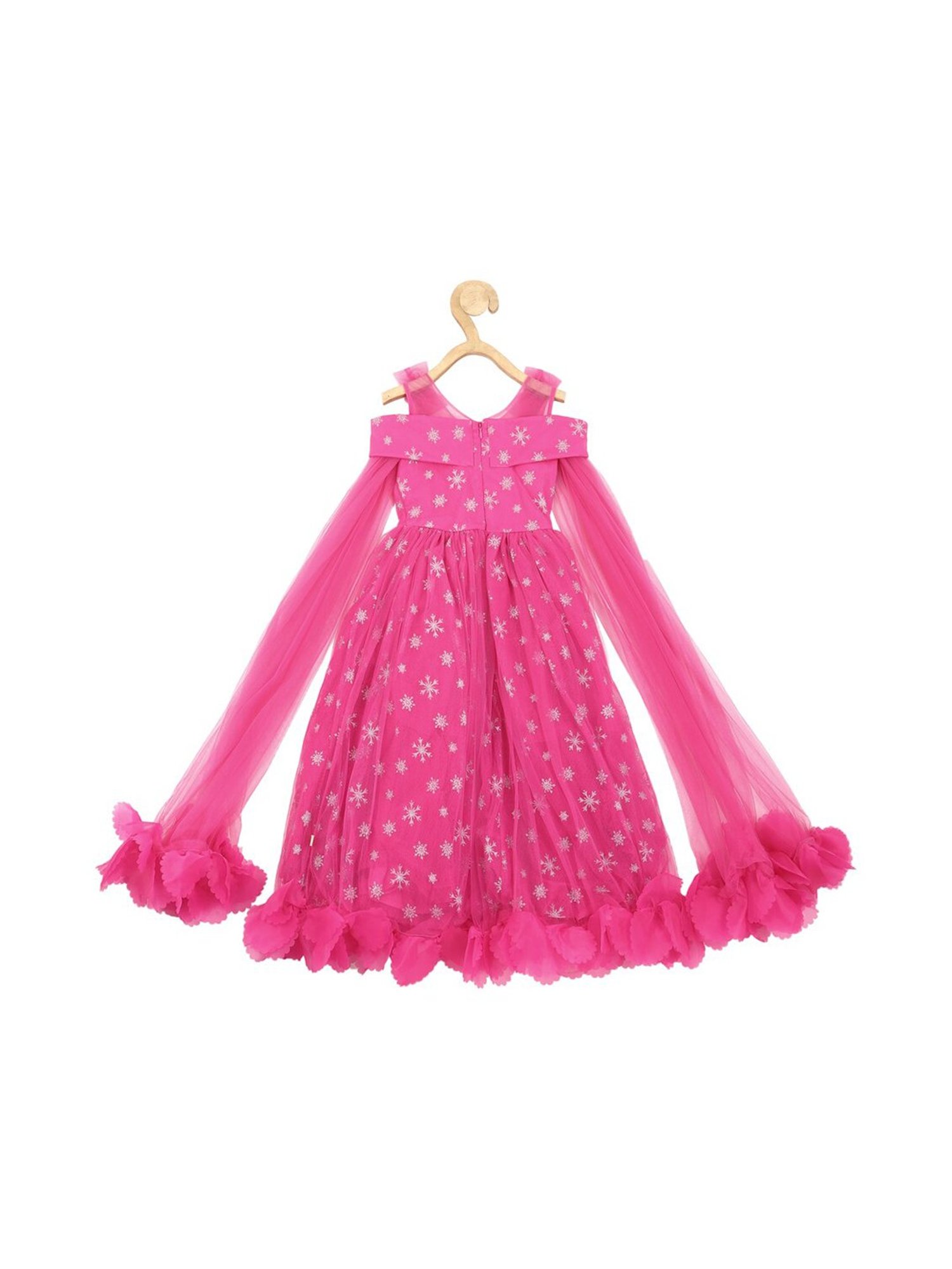Allen Solly Junior Pink Embellished Frock with Scrunchie