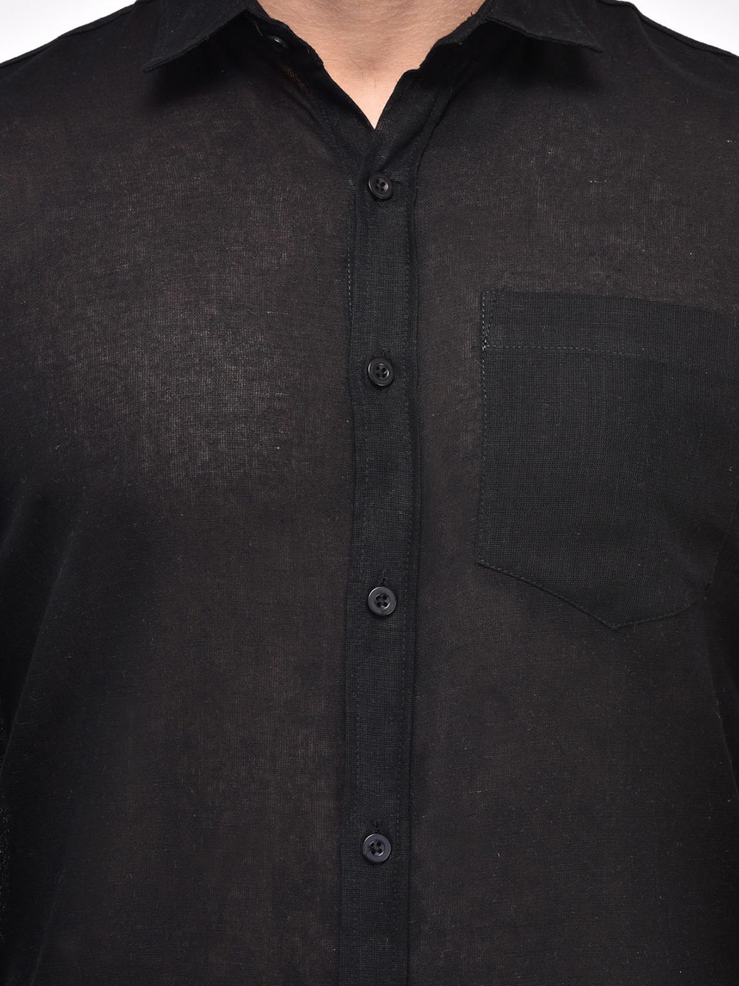 Hangup Plus Black Slim Fit Shirt