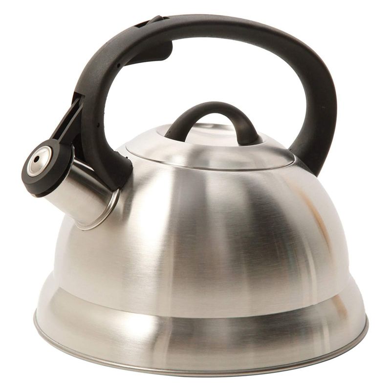 Mr. Coffee 2 Quart Stainless Steel Whistling Tea Kettle with Nylon Handle