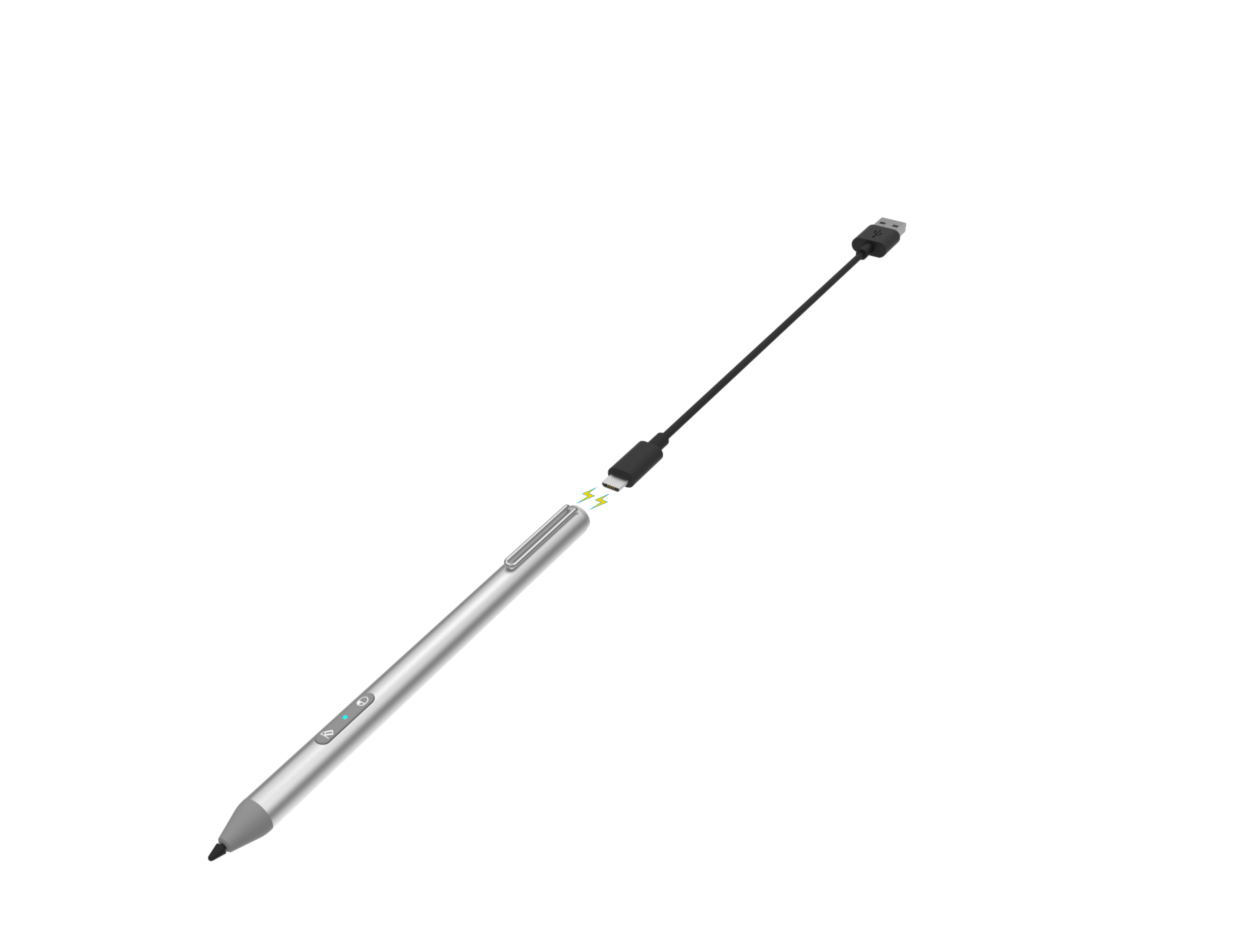 USI Stylus Pen for Chromebook 4096 Levels Pressure, Rechargeable Active Digital Pen Compatible with HP, ASUS Chromebook C436, Lenovo Chromebook, Palm Rejection w 3 Extra Pen Tips