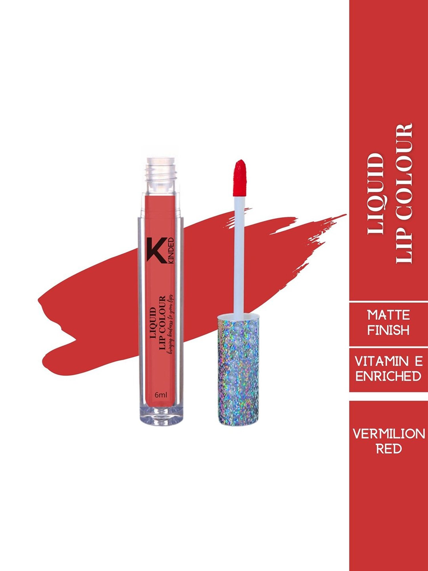 KINDED Liquid Lip Colour 03 Vermilion Red - 6 ml