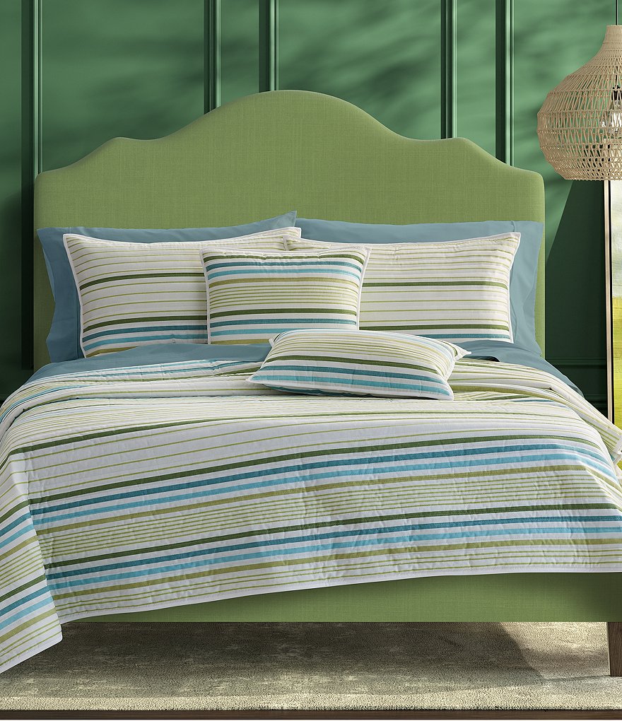 J. by J. Queen New York Roxanne Coastal Striped Quilt