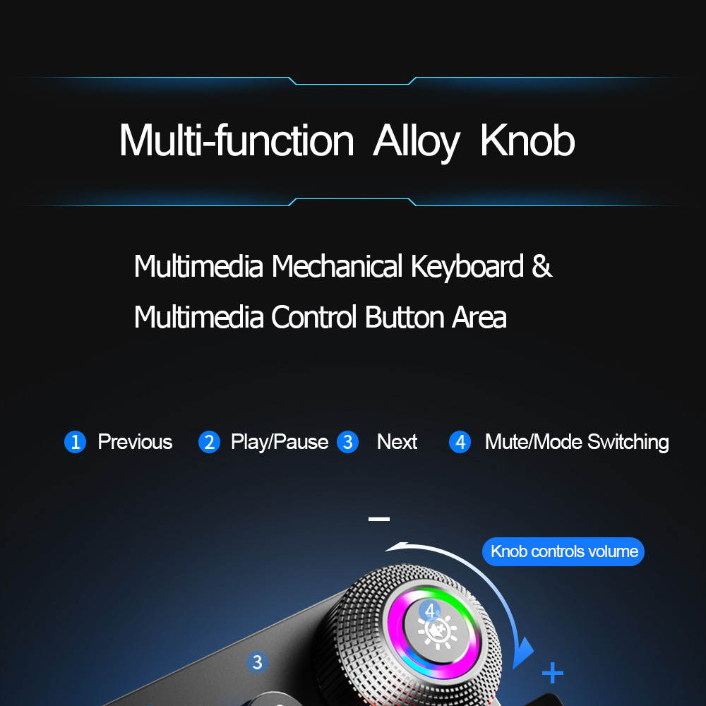 AULA F2088 Mechanical Gaming Keyboard 104 Anti-ghosting with Switch Wired Keyboard for Gamer Laptop PC, Blue Shaft