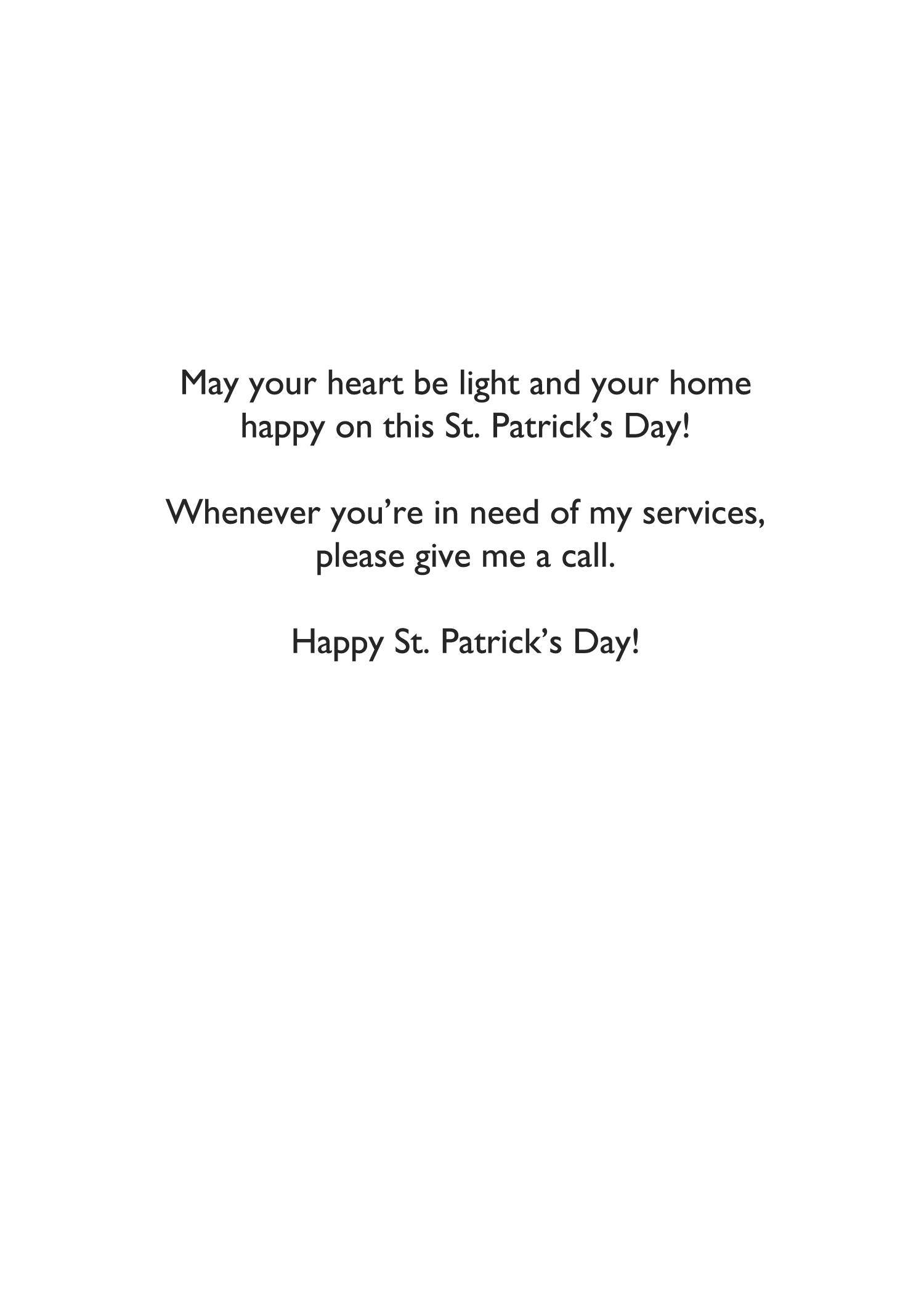 St. Patrick's Day Greeting Cards - Lots of Luck - LOL100. Business Greeting Card with an Image Featuring a Field of Clovers. Box Set Has 25 Greeting Cards and 26 Green Colored Envelopes.