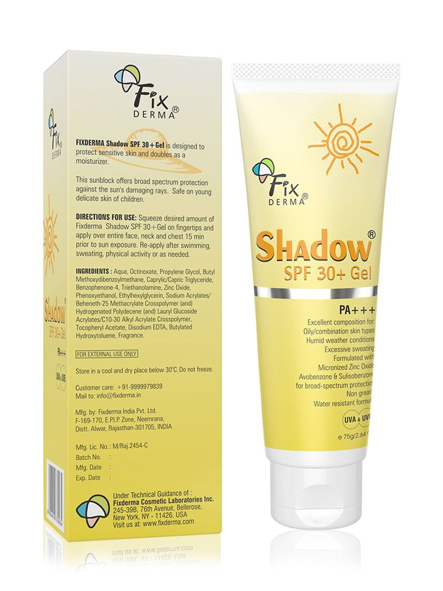 Fixderma Shadow SPF 30+ Gel - 75gm