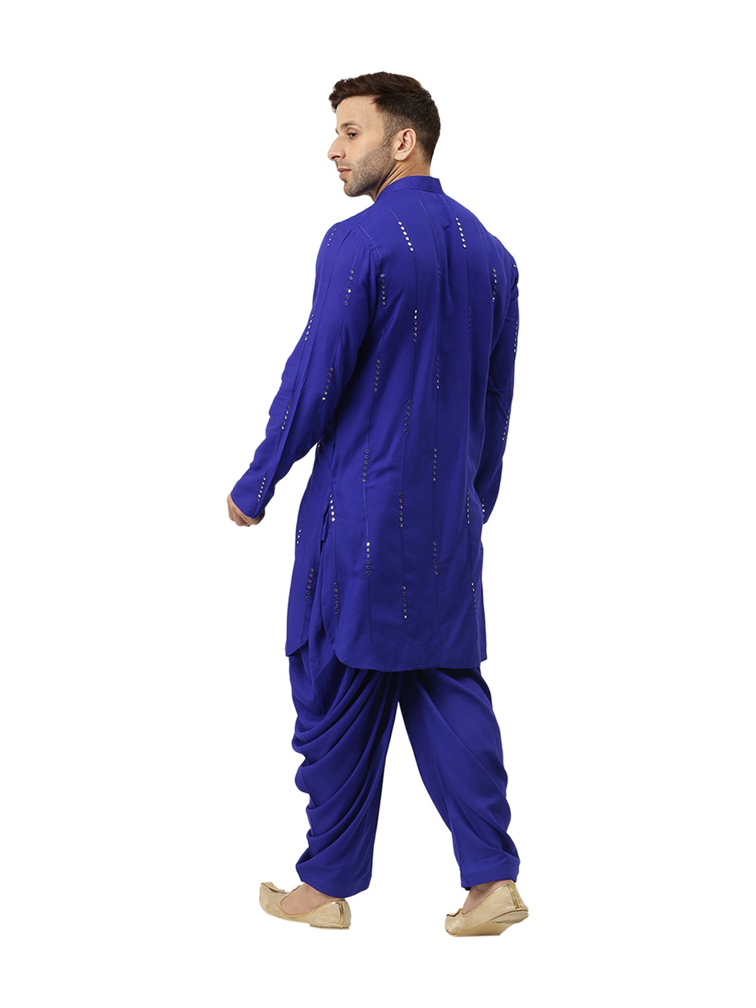 Hangup Blue Embroidered Kurta Set