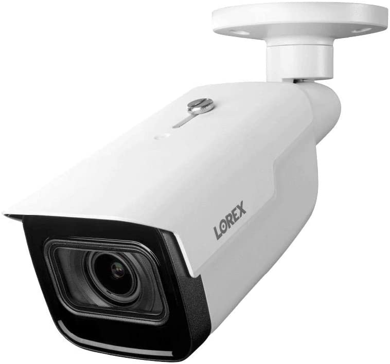 Lorex LNB9292B Indoor/Outdoor 4K Ultra HD Nocturnal Smart IP Motorized Bullet Camera, 4X Optical Zoom, 30FPS, 150ft IR Night Vision, CNV, IP67, Works with N881B/N882B Series, White, 1PK