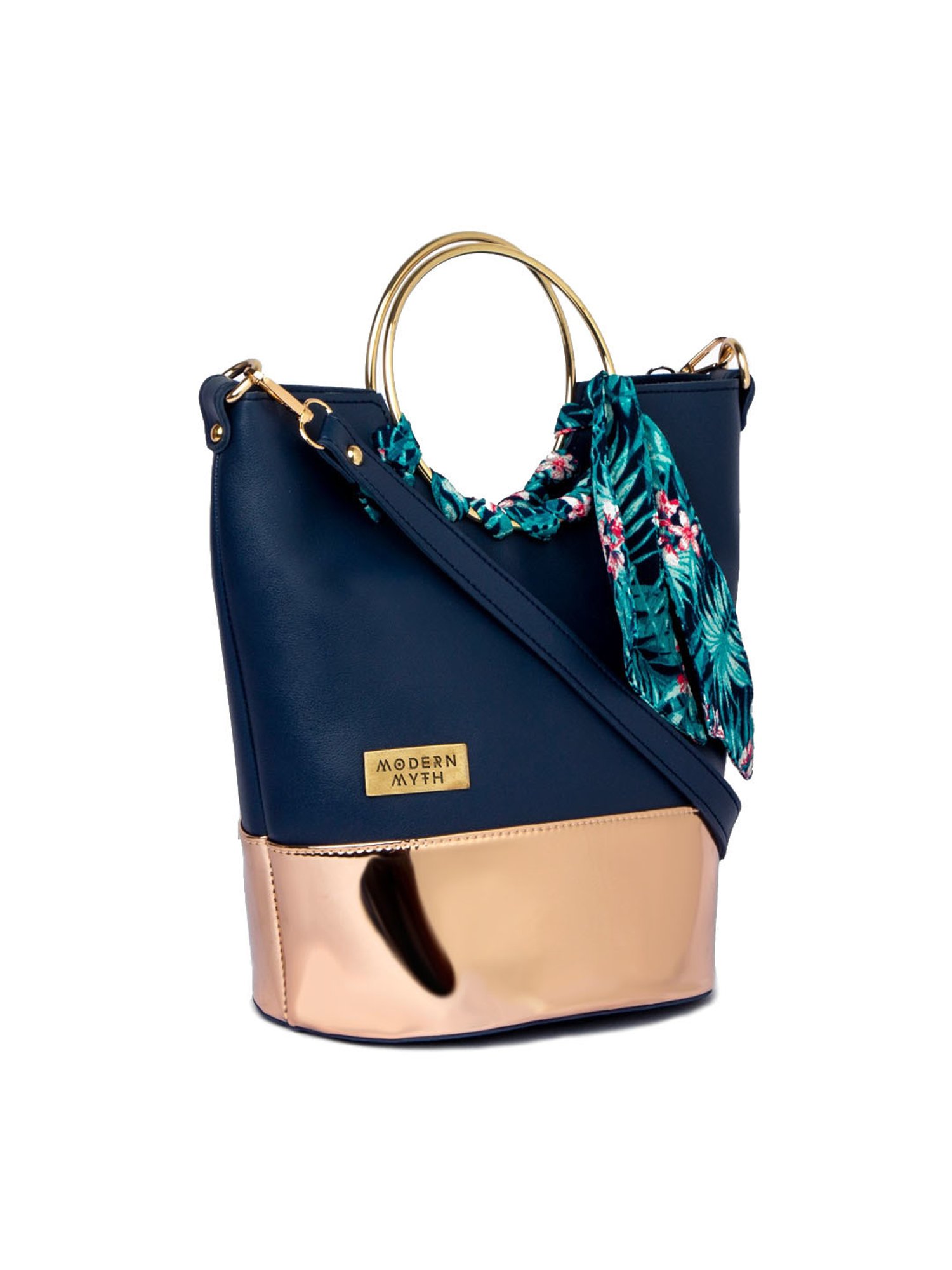 Modern Myth Blue Medium Bucket Handbag