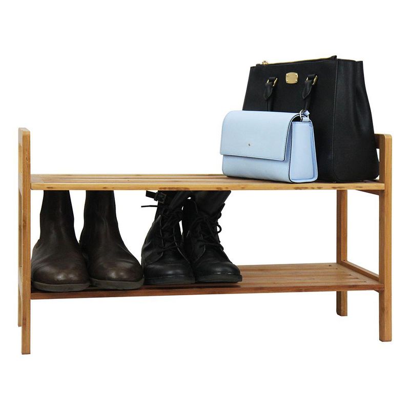 Oceanstar 2 Tier Bamboo Shoe Rack