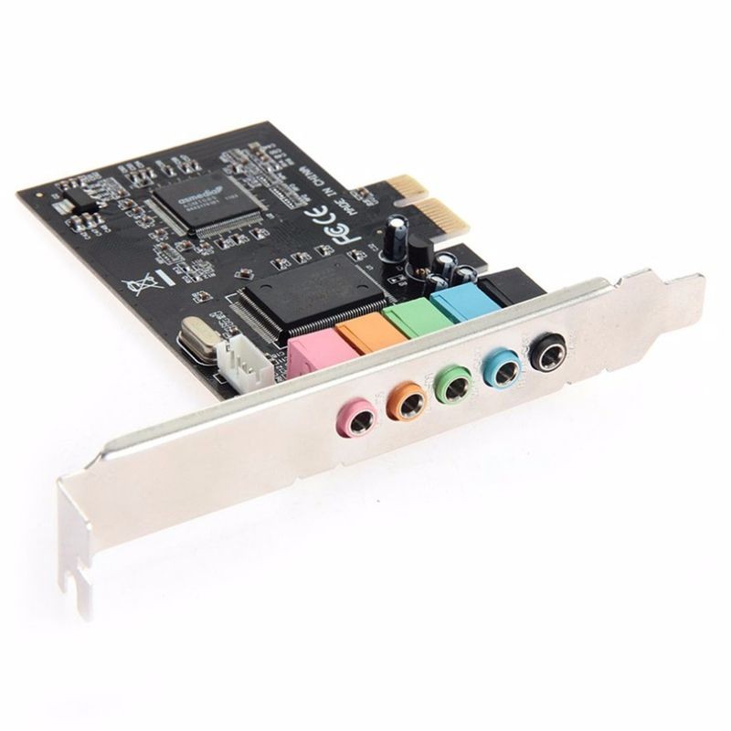 En-Labs PCIe Sound Card, 5.1 Internal Sound Card for PC Windows 10 w/ Low Profile Bracket, 3D Stereo PCI-e Audio Card, CMI8738 Chip 32/64 Bit Sound Card PCI Express Adapter