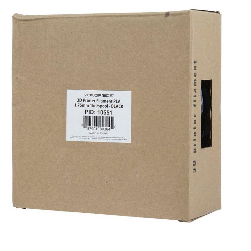 Monoprice Premium 3D Printer Filament PLA 1.75mm 1kg/spool  Black
