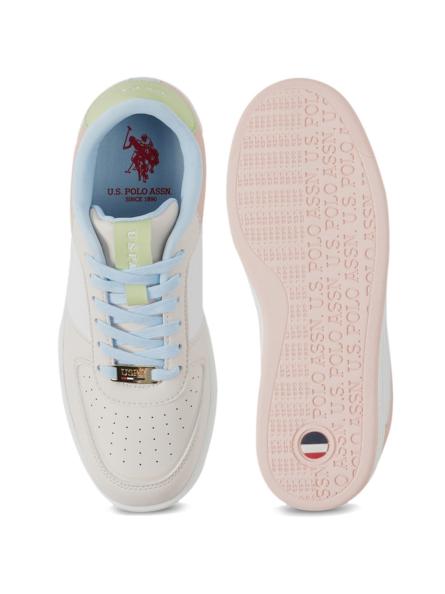 U.S. Polo Assn. Women's Off White Sneakers