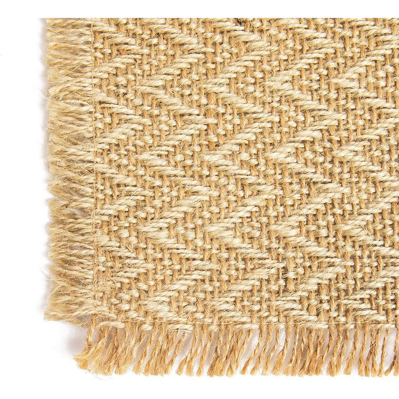 Natural Jute Table Placemats Set of 4 Dining Table Mat for Kitchen Party Decor (17.75 x 12 in)