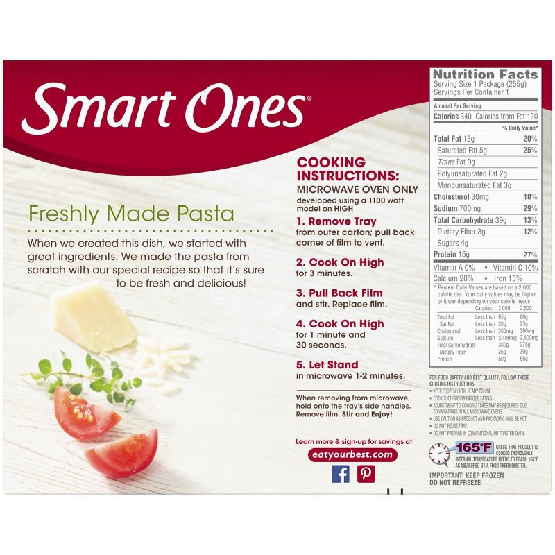 Smart Ones Frozen Three Cheese Ziti with Meatballs - 9oz