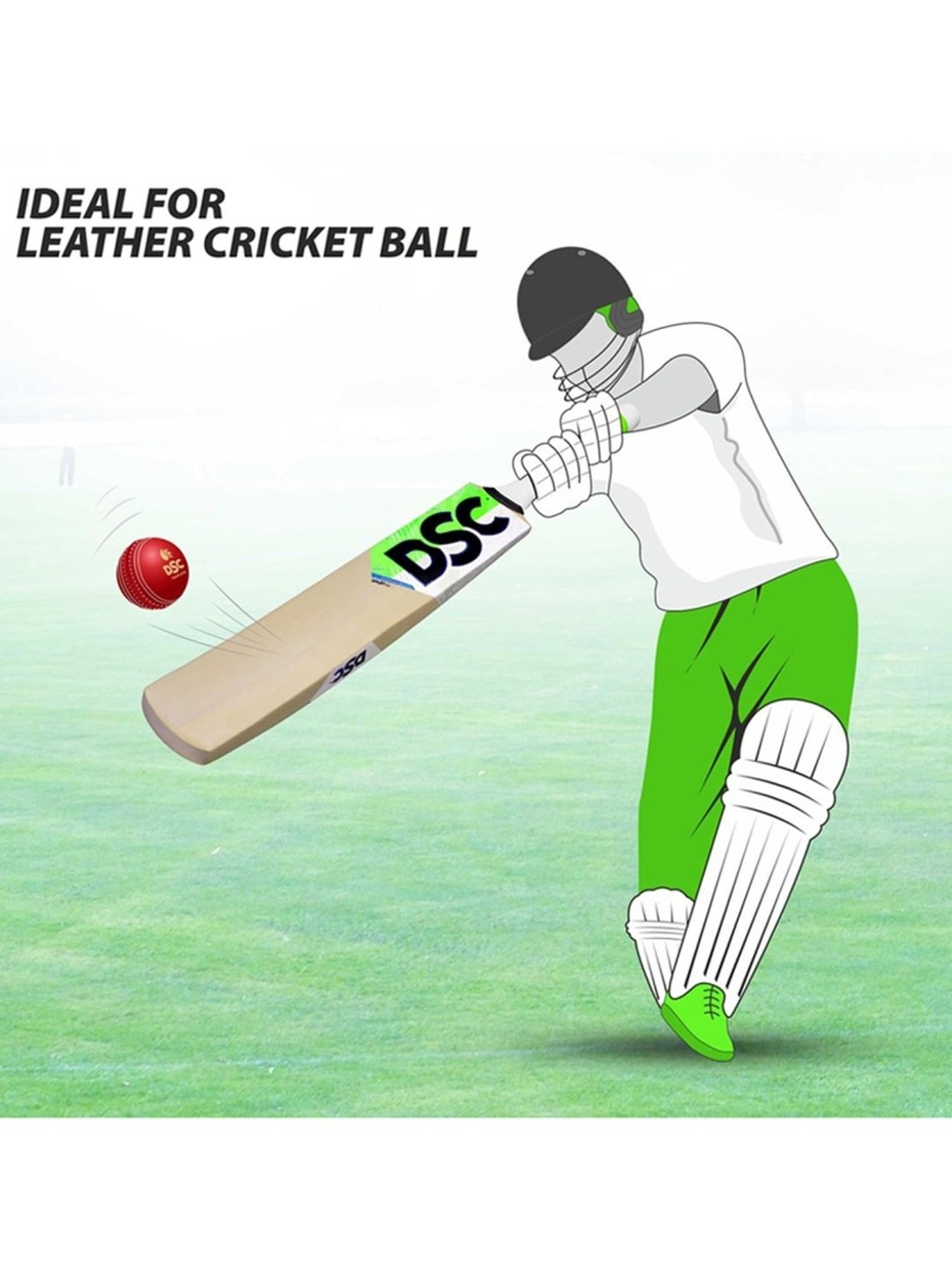 DSC Spliit 44 Kashmir Willow Cricket Bat Size - Mens