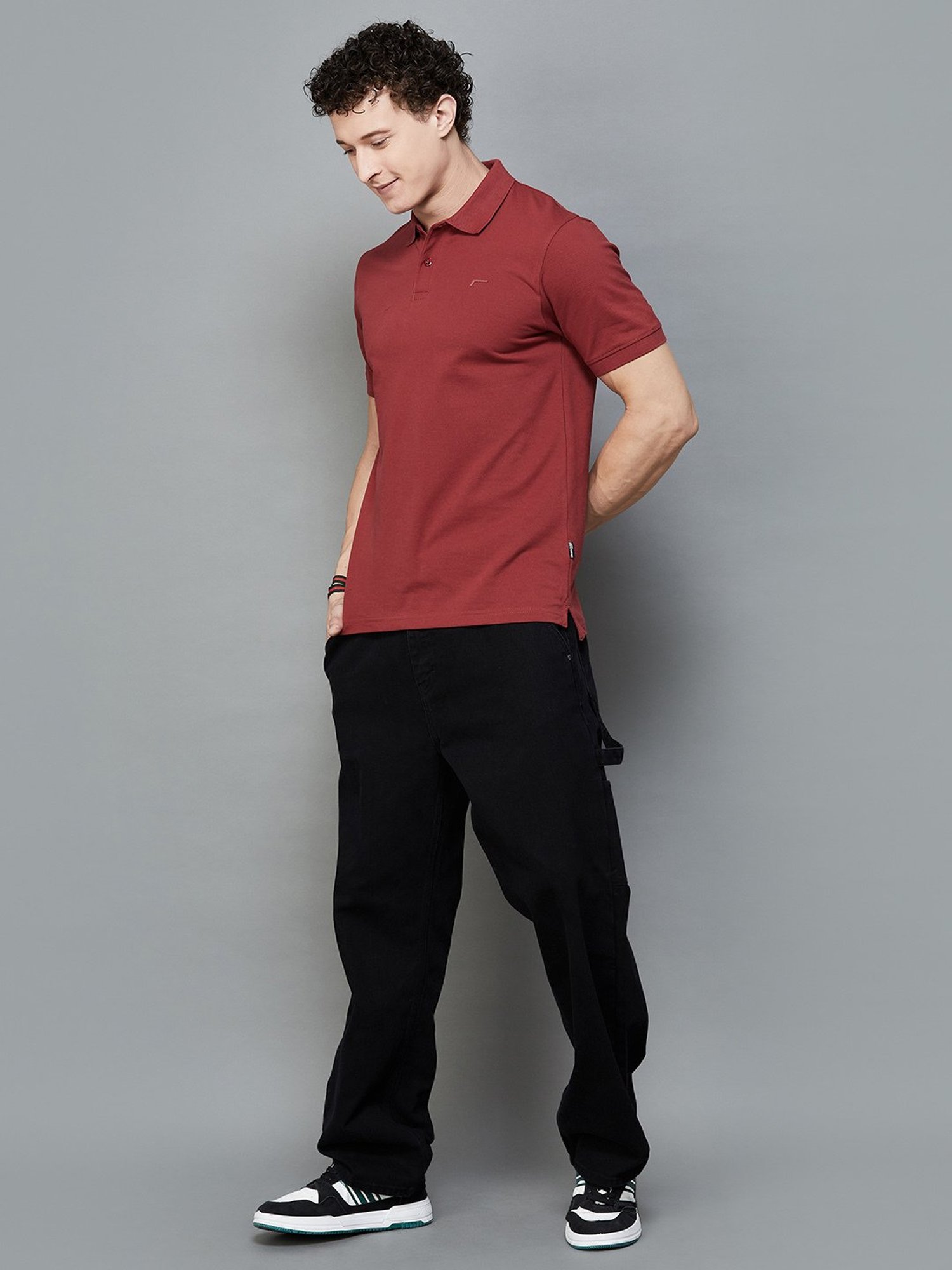 Levi's Pink Cotton Slim Fit Texture Henley T-Shirt