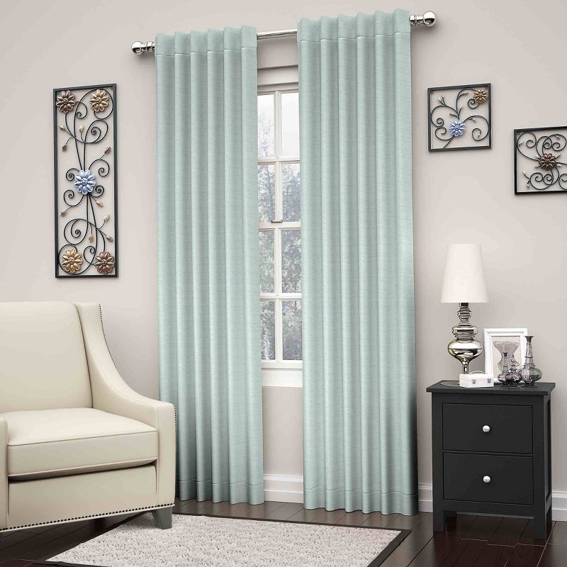 108"x52" Dutton Blackout Curtain Panel Blue - Eclipse