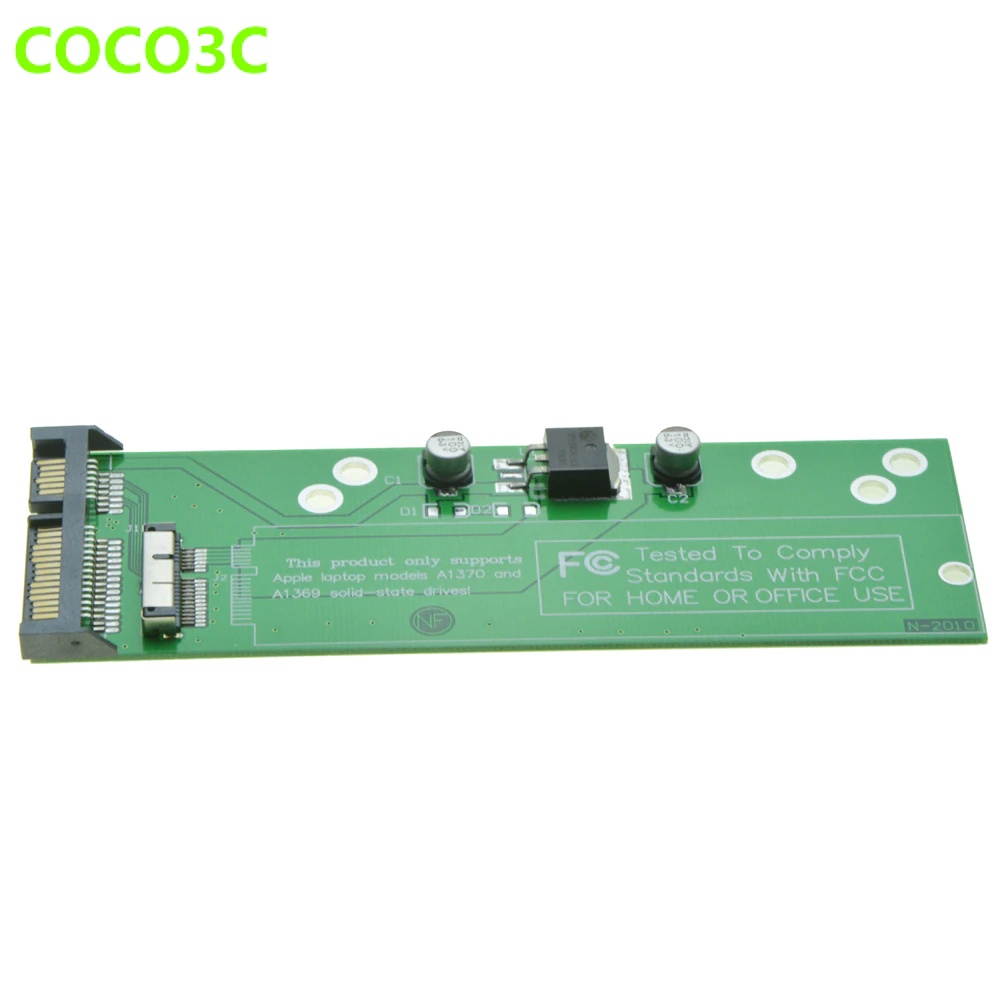 For Macbook Air 2010 2011 A1369 A1370 SSD to 2.5" SATA 6GB Adapter 12+6pin SSD HDD to 22Pin SATA 3.0 Card