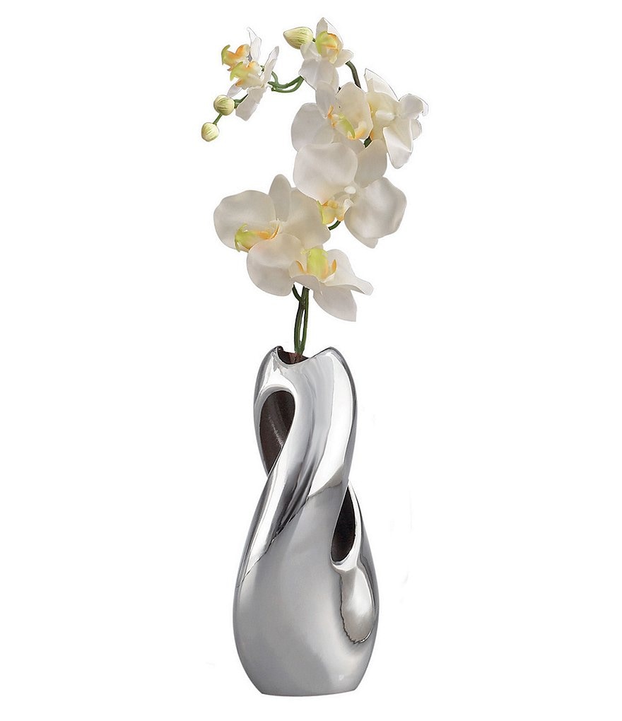 Northlight 11.25" Shiny Cutout Outdoor Patio Bottle Vase - Red/Gray