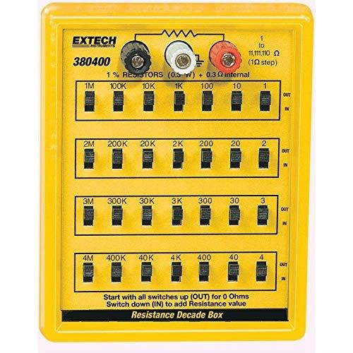 EXTECH INSTRUMENTS 380400 DECADE RESISTANCE BOX, 1 TO 11111110 OHM