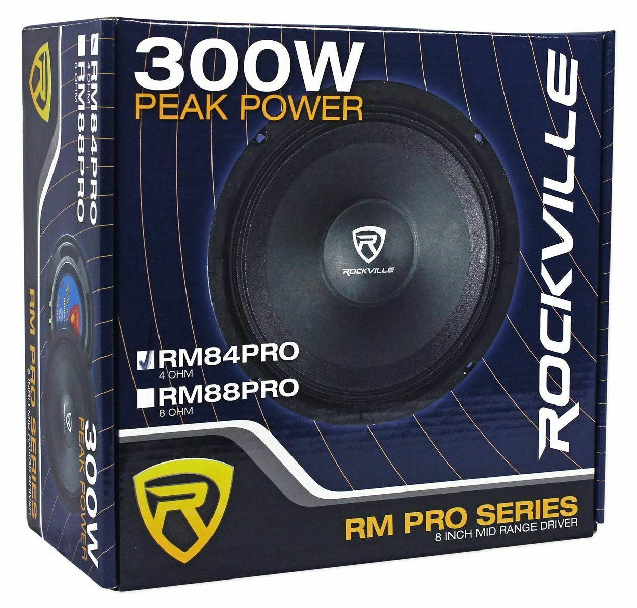 4   RM84PRO 8" 4 Ohm 1200 Watt SPL Midrange/Mid-Bass Car Speakers
