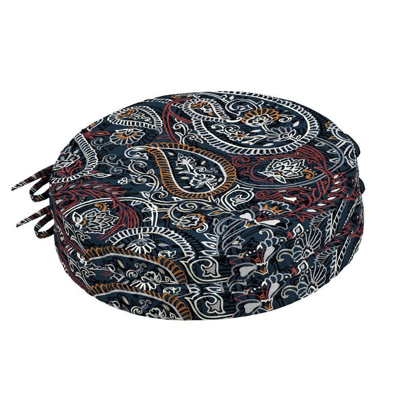 2pk Palmira Paisley Outdoor Seat Cushions Blue - Arden Selections