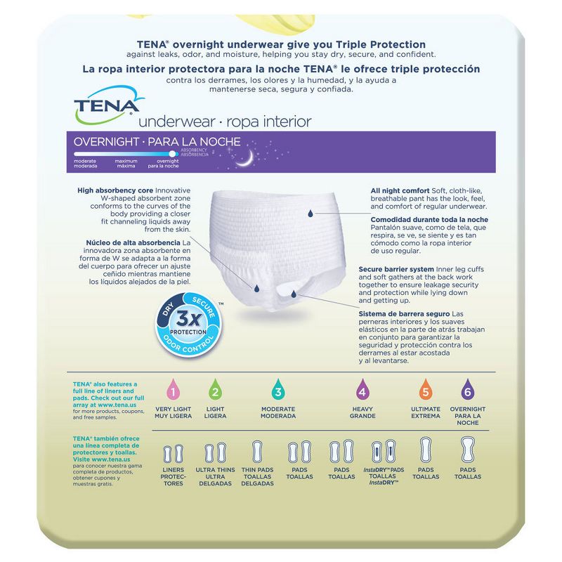 TENA Incontinence Underwear - Overnight - XL - 12ct