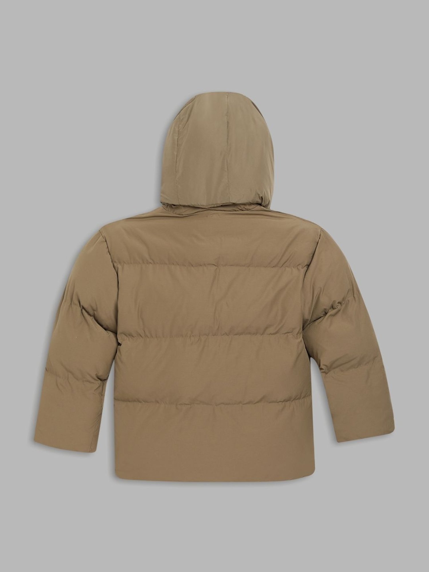 Gant Kids Brown Quilted Full Sleeves Jacket