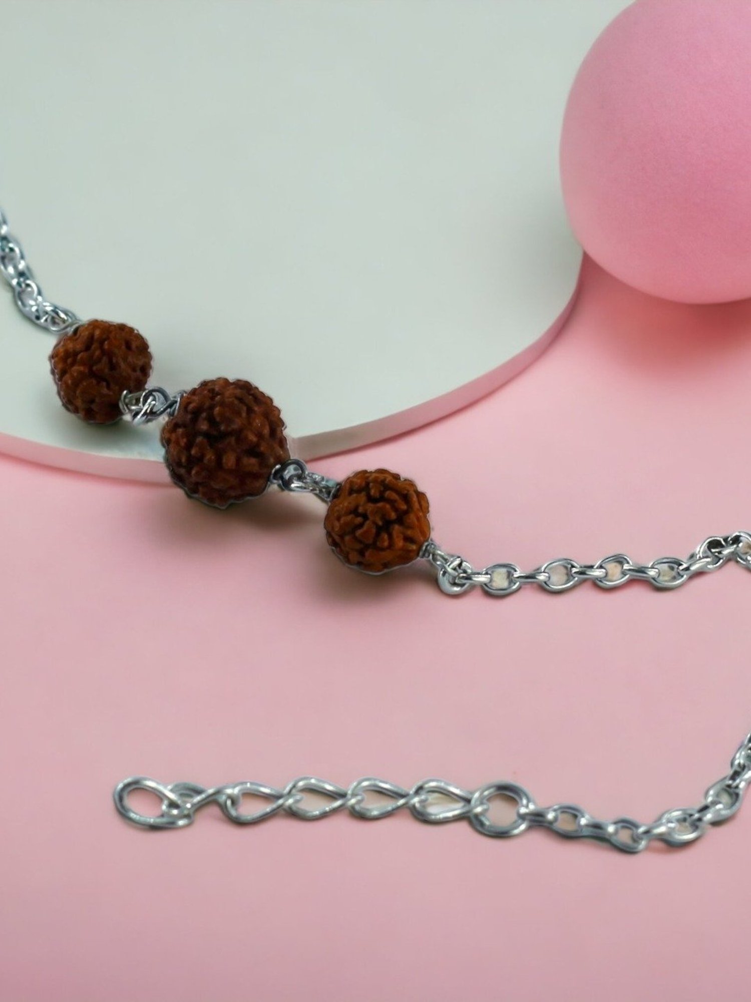 Taraash 92.5 Sterling Silver Rudraksha Rakhi for Men