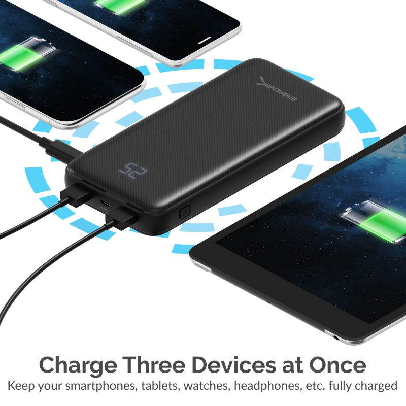 Sabrent 20000 mAh USB C PD Power Bank with Quick Charge 3.0 USB (PB-Y20B)