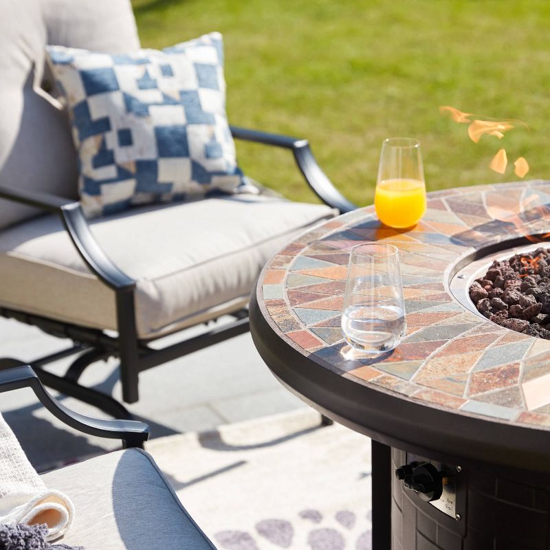 5pc Patio Fire Seating Set - Patio Festival