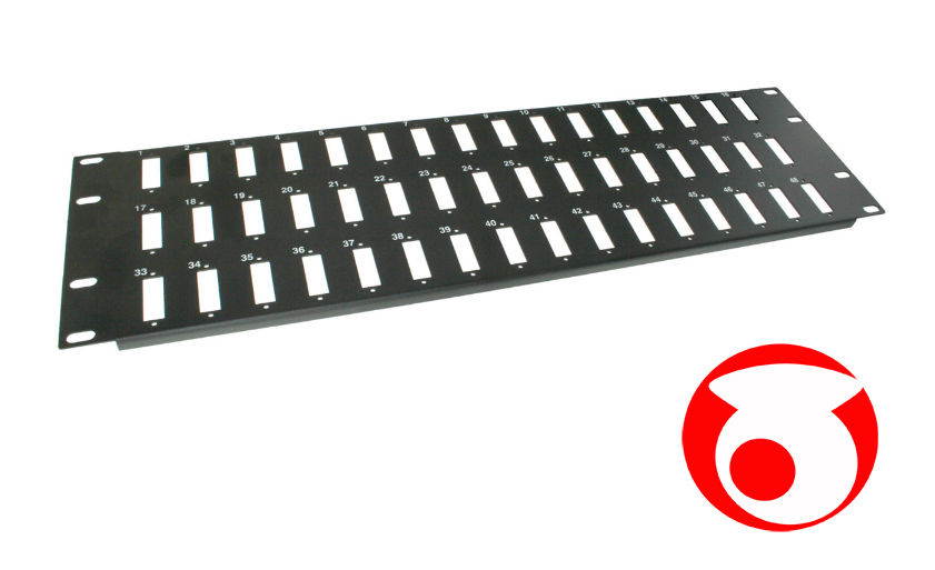 Patch panel CAT6 UTP 48 port 2U 110 IDC T568A & B 22~24AWG PP-CAT6/48