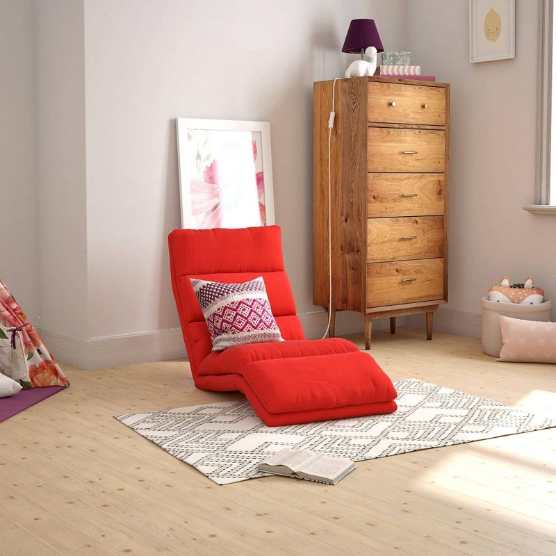 Fortas Mid-Century Modern Fabric Chaise Lounge Gray/Dark Walnut - Christopher Knight Home