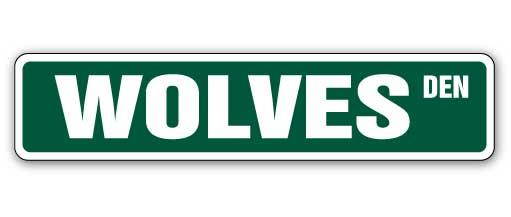 WOLVES Street Sign wolf collectible decor howl signs| Indoor/Outdoor | 18" Wide