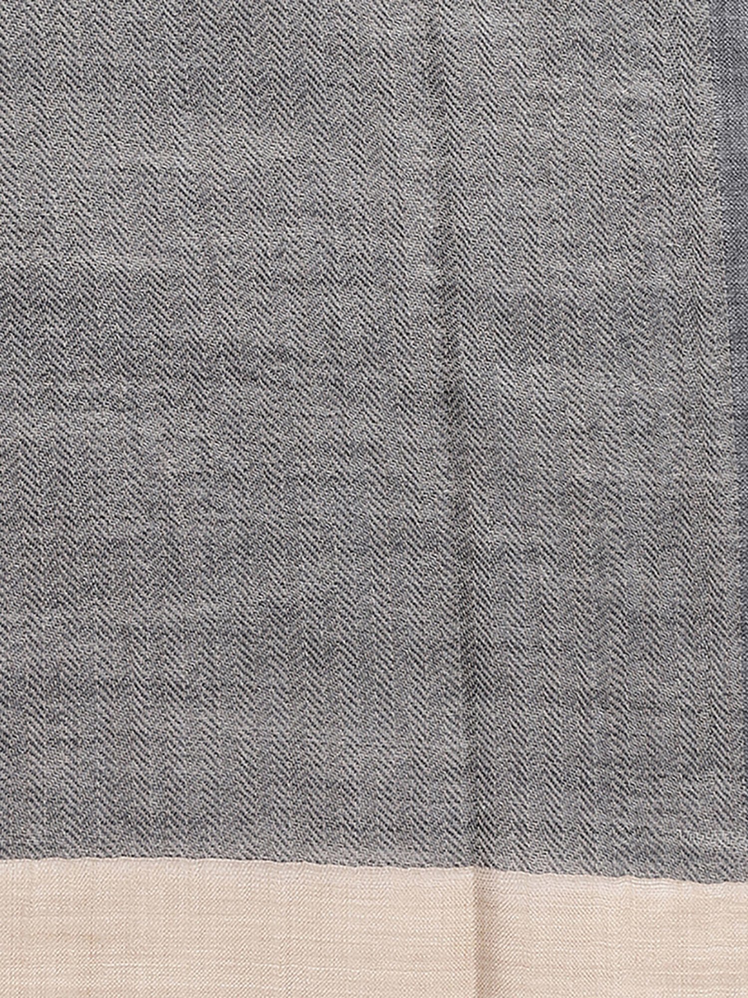 Fabindia Beige & Grey Colour-Block Stole