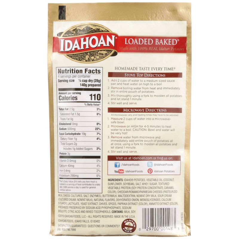 Idahoan Loaded Baked Flavored Mashed Potatoes 4oz